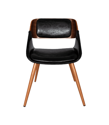 Cadeira Suelen Corino Preto Base Madeira Pintada - 71858