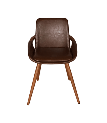 Cadeira Rita Marrom Mocha Base Madeira Pintada - 71882