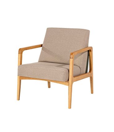 Poltrona Lilac Marrom Fita Verde Base Verniz Mel - 72199