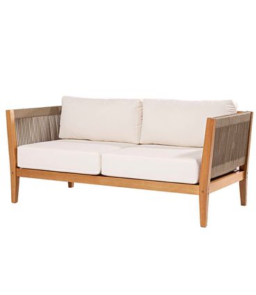Sofa Cannes 02 Lugares Acquablock Cru Base Verniz Mel - 72209