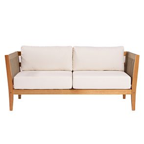 Sofa Cannes 02 Lugares Acquablock Cru Base Verniz Mel - 72209