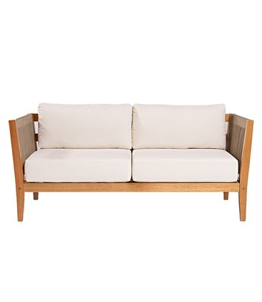 Sofa Cannes 02 Lugares Acquablock Cru Base Verniz Mel - 72209
