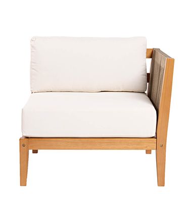 Sofa Modulo Canto Esquerdo Cannes Cor Cru Base Mel - 72219