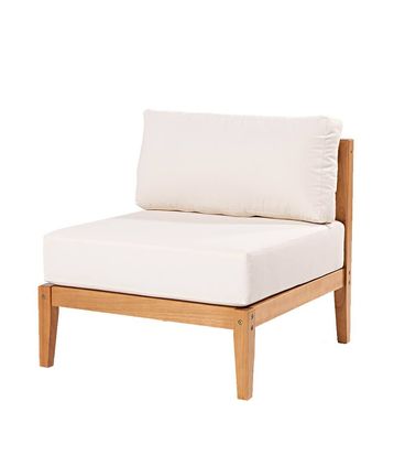 Sofa Modulo Com Encosto Cannes Cor Cru Base Mel - 72220