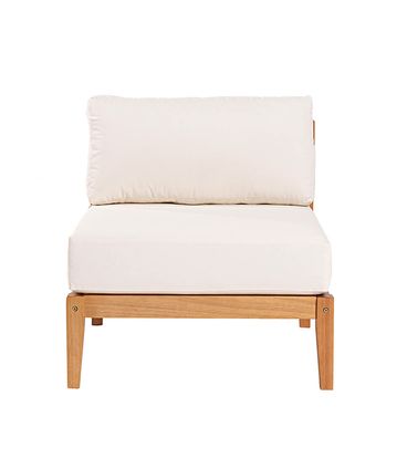 Sofa Modulo Com Encosto Cannes Cor Cru Base Mel - 72220