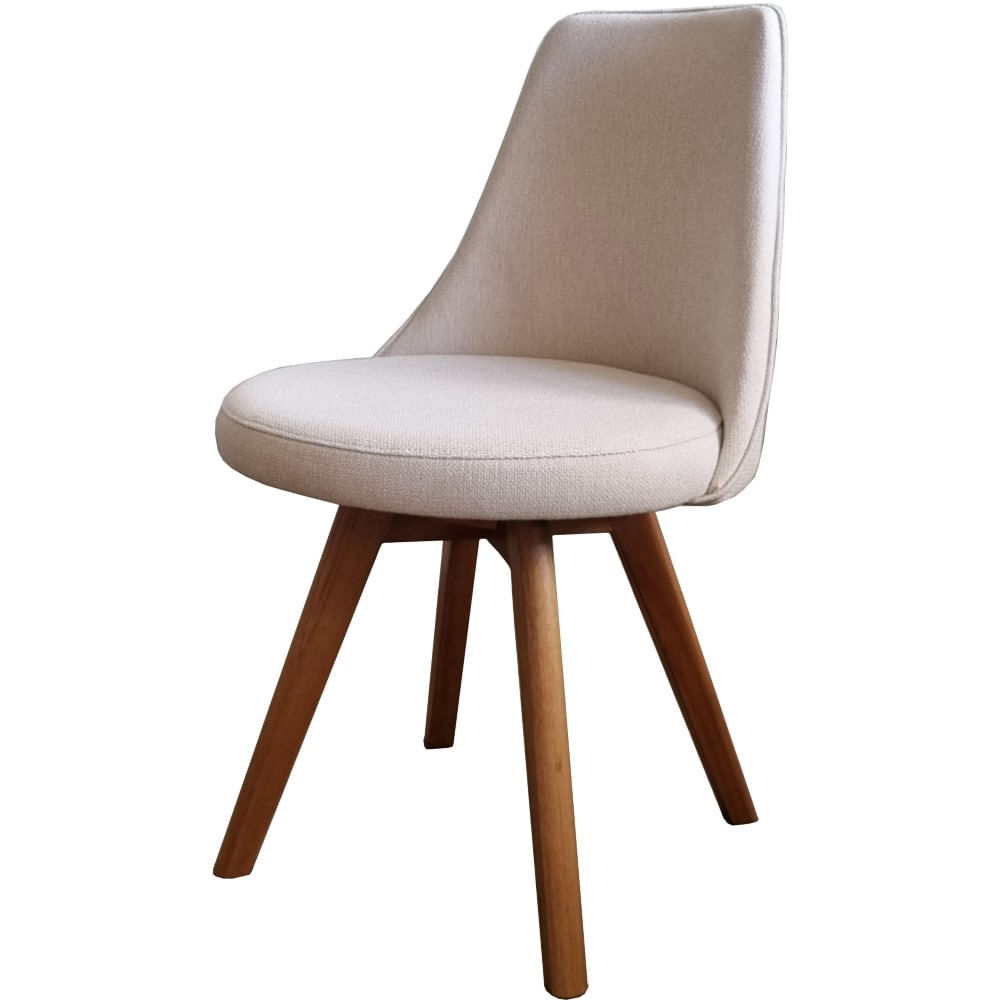 Cadeira-Catarina-Tecido-Cru-com-Base-Giratoria-em-Madeira-cor-Castanho---72266