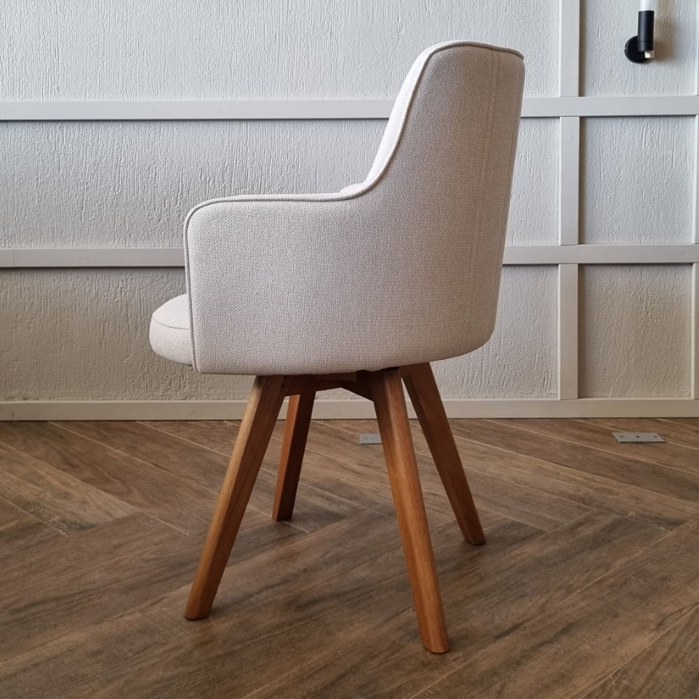 Cadeira-Charlote-Assento-Tecido-Cru-com-Base-Giratoria-em-Madeira-Castanho---72268