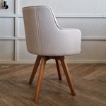 CadeiraCharloteAssentoTecidoCrucomBaseGiratoriaemMadeiraCastanho72268