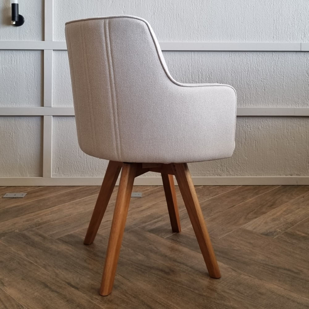 Cadeira-Charlote-Assento-Tecido-Cru-com-Base-Giratoria-em-Madeira-Castanho---72268