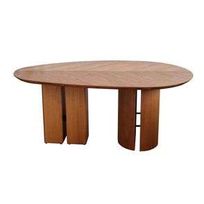 Mesa Jantar Sampa Orgânica Tampo e Base em Madeira cor Castanho 180 cm - 72354