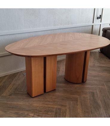 Mesa Jantar Sampa Orgânica Tampo e Base em Madeira cor Castanho 180 cm - 72354