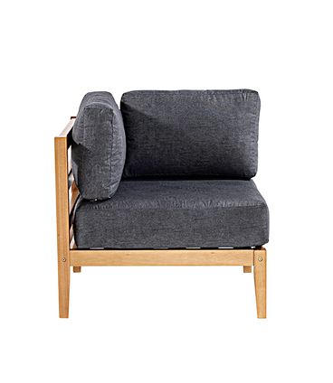 Sofa Modulo Canto Cannes Cor Preto Base Mel - 72386