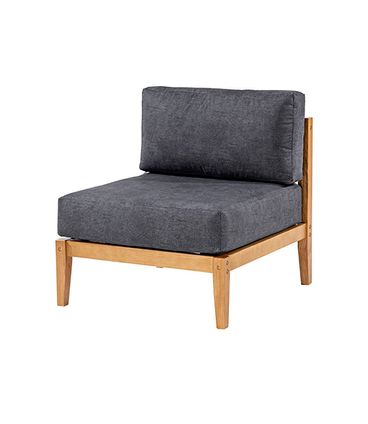 Sofa Modulo Com Encosto Cannes Cor Preto Base Mel - 72387