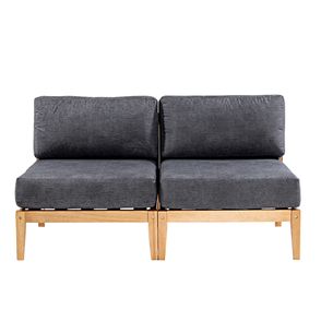 Sofa 02 Lugares Sem Braco Cannes Preto Mel - 72399