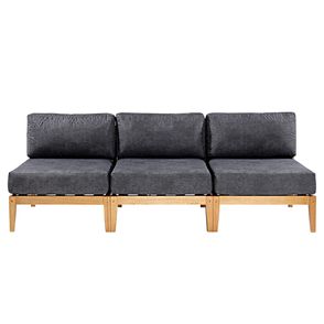 Sofa 03 Lugares Sem Braco Cannes Preto Mel - 72404