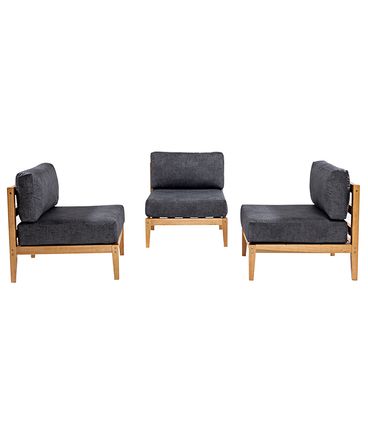 Sofa 03 Lugares Sem Braco Cannes Preto Mel - 72404
