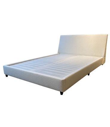 Cama Imola com Cabeceira em Tecido Branco para Colchão Queen 160 cm - 72340