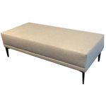 RecamierBancoLiveTecidoBoucleCinzacomBaseAcoPreto140cm72345