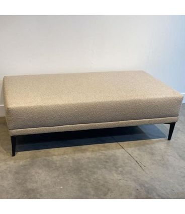 Recamier Banco Live Tecido Boucle Cinza com Base Aço Preto 140 cm - 72345