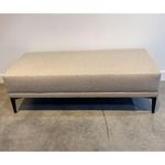 RecamierBancoLiveTecidoBoucleCinzacomBaseAcoPreto140cm72345