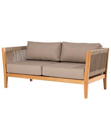 Sofa Cannes 02 Lugares Acquablock Fendi Base Verniz Mel - 72465