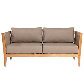 Sofa Cannes 02 Lugares Acquablock Fendi Base Verniz Mel - 72465