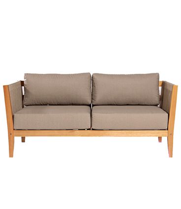 Sofa Cannes 02 Lugares Acquablock Fendi Base Verniz Mel - 72465