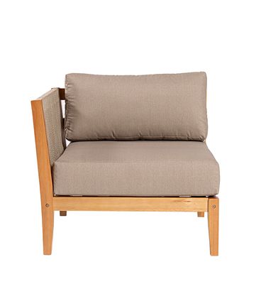 Sofa Modulo Canto Direito Cannes Cor Fendi Base Mel - 72474