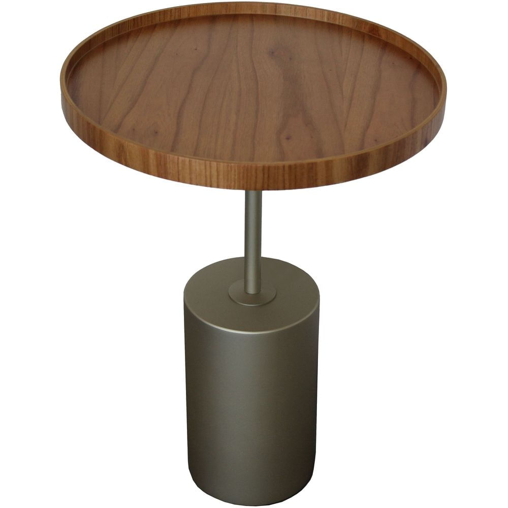 Mesa-Lateral-Cilindro-Mini-Tampo-Bandeja-cor-Amendoa-Suave-Base-Bronze-Light-47-cm---72363