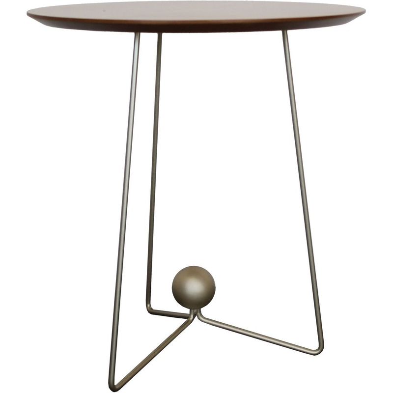 MesaLateralOrquideaAltaTampoLaminadoAmendoaSuaveBaseBronzeLight54cm72364