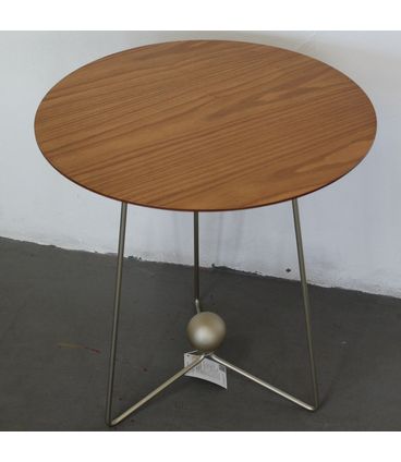 Mesa Lateral Orquidea Alta Tampo Laminado Amendôa Suave Base Bronze Light 54 cm - 72364