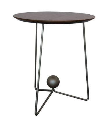 Mesa Lateral Orquidea Baixa Tampo Laminado Amendôa Suave Base Bronze Light 45 cm - 72365