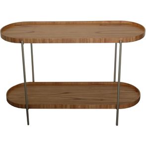 Mesa Apoio Thema Bandejas cor Amêndoa Suave Base Bronze Light 92 cm - 72369