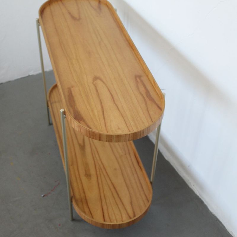 MesaApoioThemaBandejascorAmendoaSuaveBaseBronzeLight92cm72369