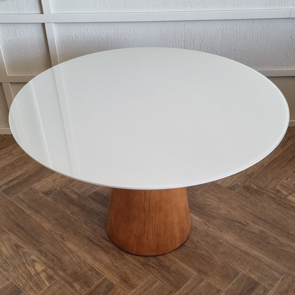 Mesa-Jantar-Piacenza-Tampo-Vidro-Off-White-e-Base-Cone-Castanho-150-cm---72487