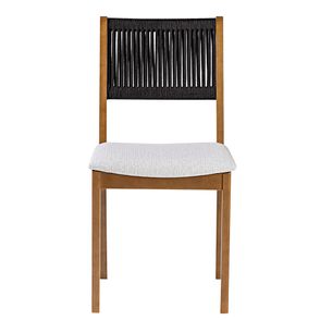 Cadeira Tune Sem Braco Corda Preta Base Mel - 72509