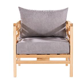 Poltrona Grecia Grafite Base Natural - 72525