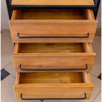 EstanteTekaIndustrial3GavetasMadeiraAmendoaeBasePreta200cm70799