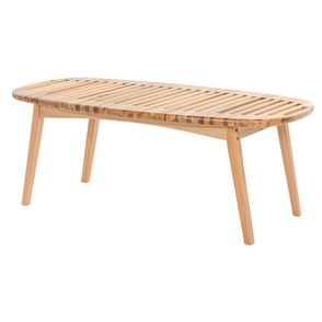 Mesa de Centro Oval Riviera Base Verniz Natural - 72547