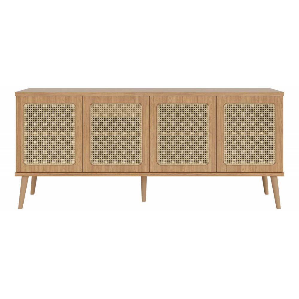 Balcao-Future-TB317-4-Portas-Tela-Palha-e-MDF-cor-Freijo-180-cm---71866