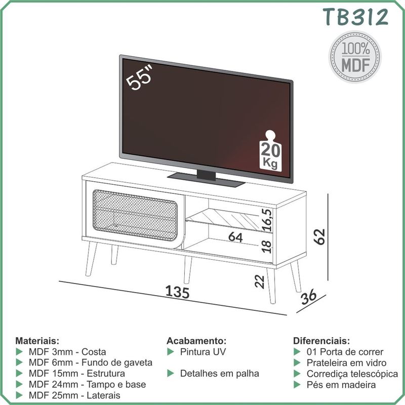 RackNature1PortaTelaPalhaEstruturaMDFcorFreijo135cm72167
