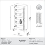 SapateiraCampbell2PortasEspelhadasemMDFcorOffWhiteeFreijo180cm47497