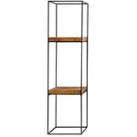 EstanteBaliemFerroPretoePrateleirasMadeiraMelClaro200cm63989