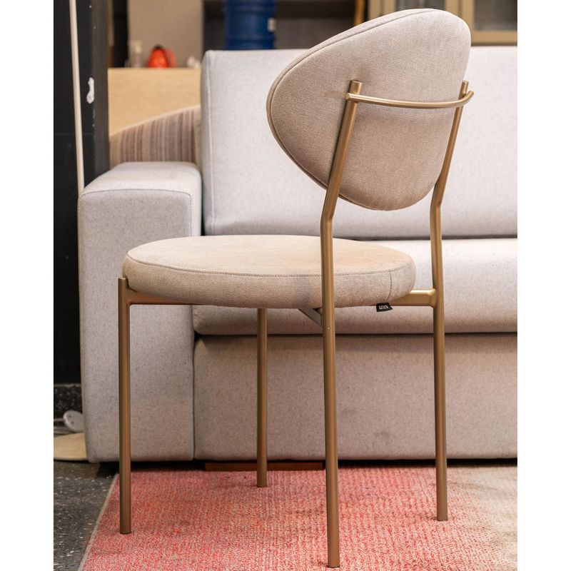 CadeiraChoicesemBracoLinhoCinzaClarocomBaseAcoGoldMetalizado71340