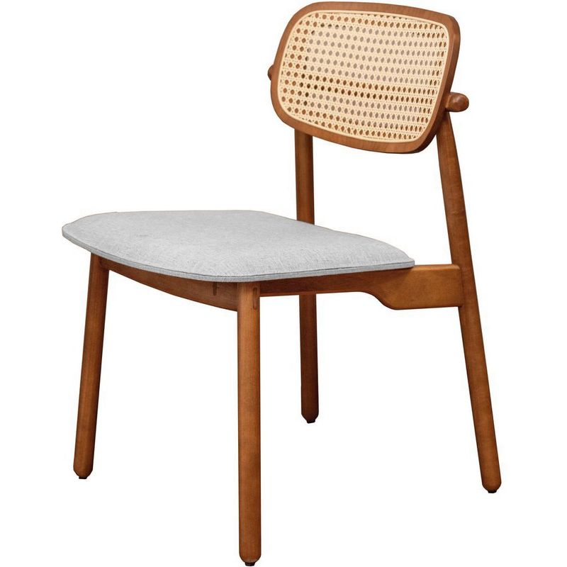 CadeiraCariocaAssentoCinzaeEncostoTelaSextavadacomBaseMadeiraCastanho71997