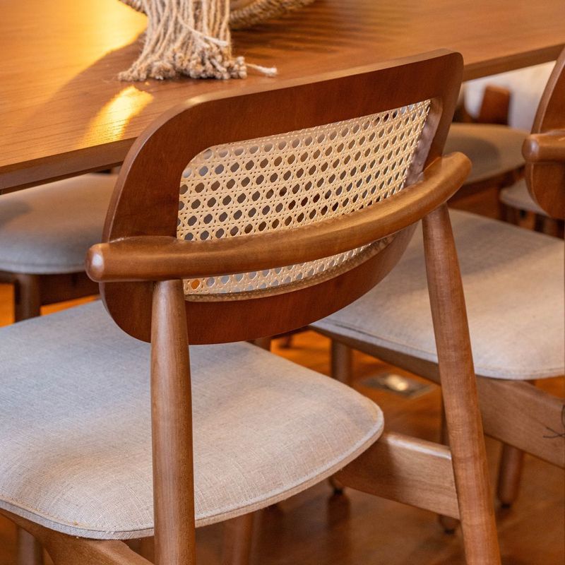 CadeiraCariocaAssentoCinzaeEncostoTelaSextavadacomBaseMadeiraCastanho71997