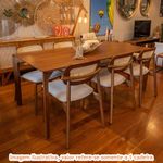 CadeiraCariocaAssentoCinzaeEncostoTelaSextavadacomBaseMadeiraCastanho71997