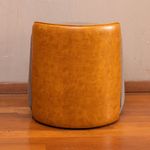 PuffAlamoEstofadoTecidoLonaGrafiteeCourinoCaramelo53cm71332