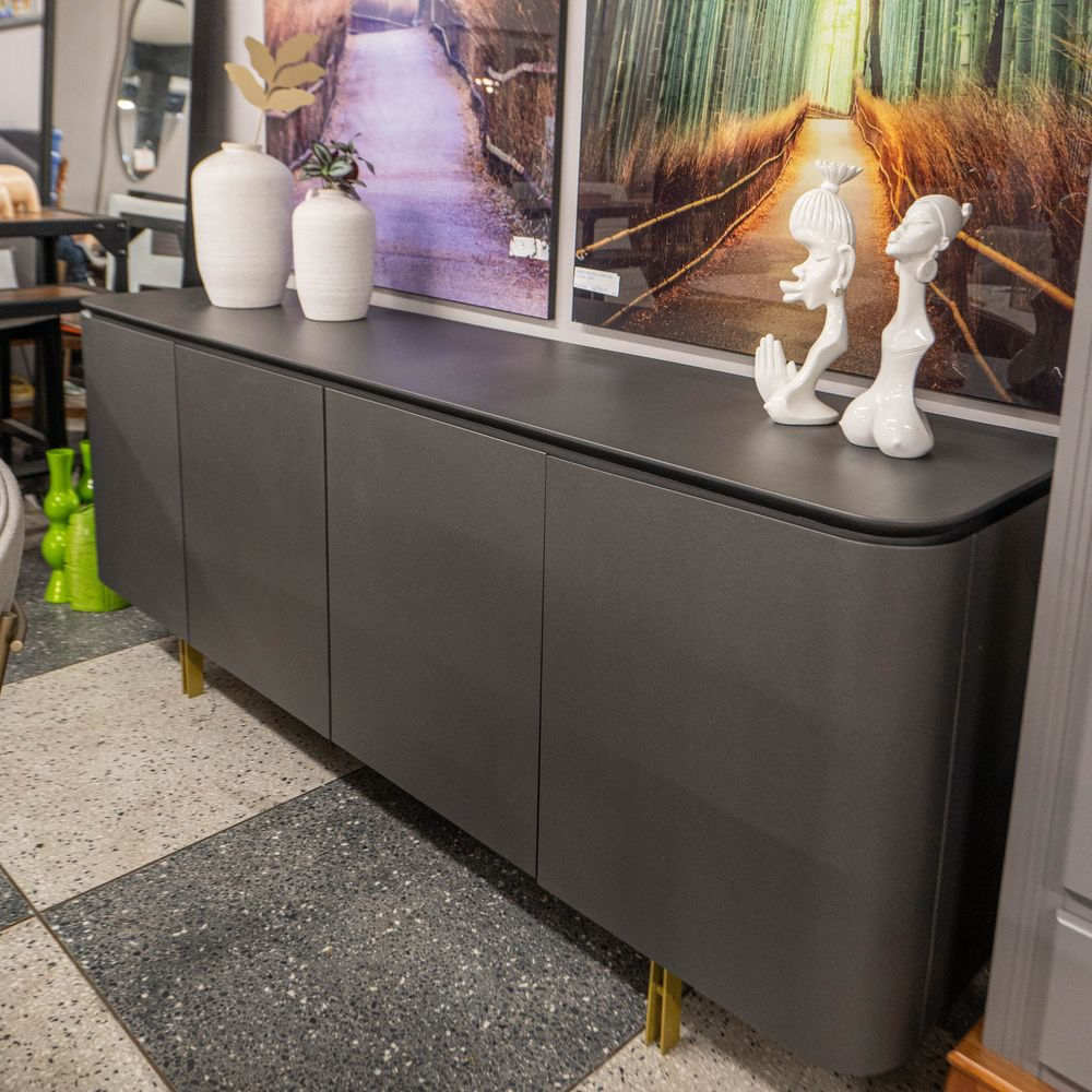Buffet-Collins-4-Portas-Laca-Grafite-Brilho-com-Pes-Aco-Ouro-200-cm---71182