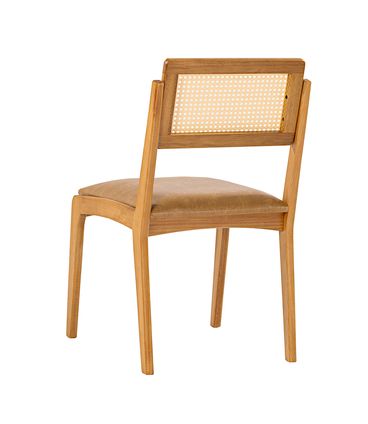 Cadeira Argos Tela Sextavada Assento Caramelo Verniz Mel - 72696